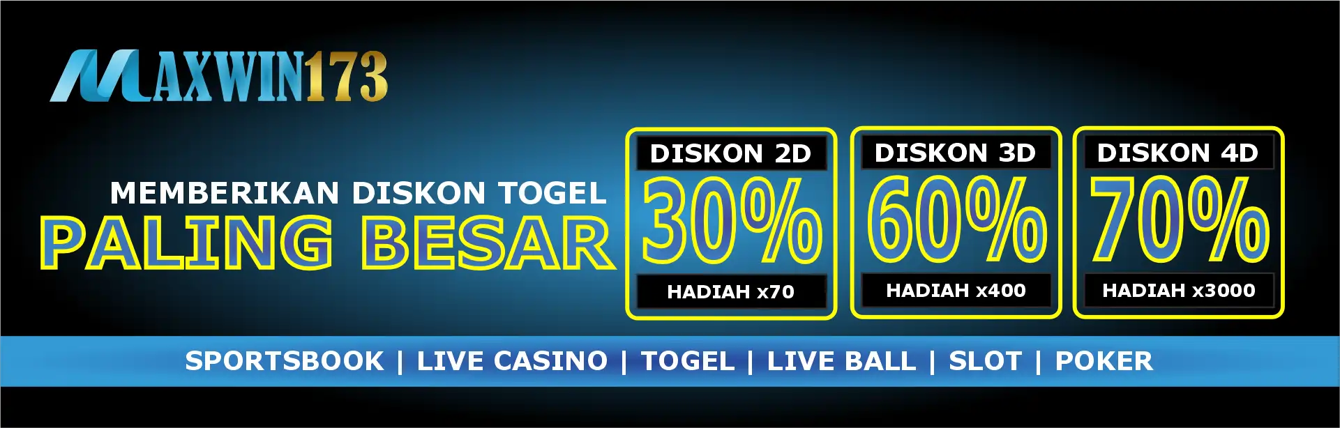 Maxwin173 Slot RTP Tertinggi, Casino Live dan Togel Online